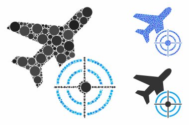 Havacılık Hedefi Yuvarlak Noktaların Bileşimi Simgesi