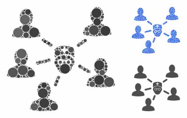 Doktor Hastalar Küresel Ögelerin Bileşimi Simgesi