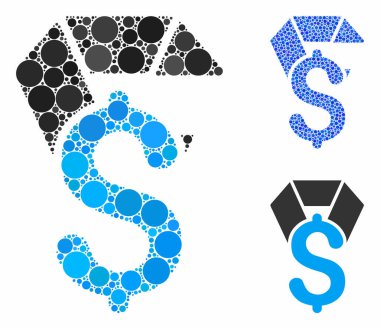 Dolar Ödülü Kompozisyon Simgesi Yuvarlak Noktalar