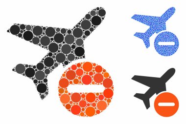 Uçak Kısıtlı Kompozisyon Yuvarlak Noktalar Simgesi