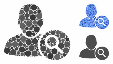 Yuvarlak Noktaların Kullanıcı Mozaik Simgesi Ara