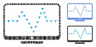 Noktalı Nabız Kompozisyonu Yuvarlak Noktaların Simgesi