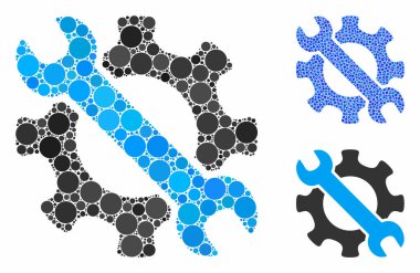 Servis araçları Yuvarlak Noktaların Mozaik Simgesi