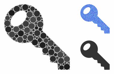 Oda Anahtarı Çember Noktalarının Mozaik Simgesi