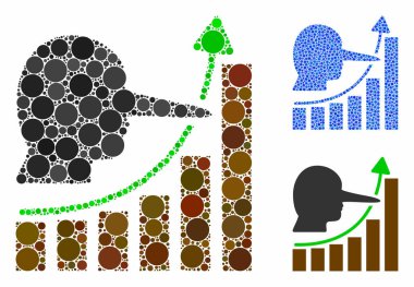 Lier Hyip Chart Composition Icon of Spheric Items