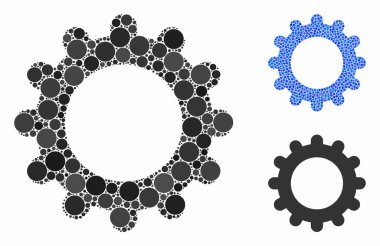 Vites Bileşimi Yuvarlak Noktaların Simgesi