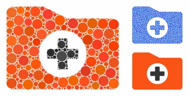 Tıbbi Dizin Yuvarlak Noktaların Mozaik Simgesi