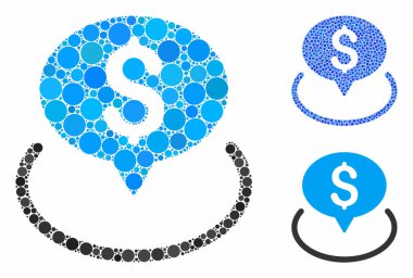 Yuvarlak Noktaların Banka Konumu Kompozisyon Simgesi