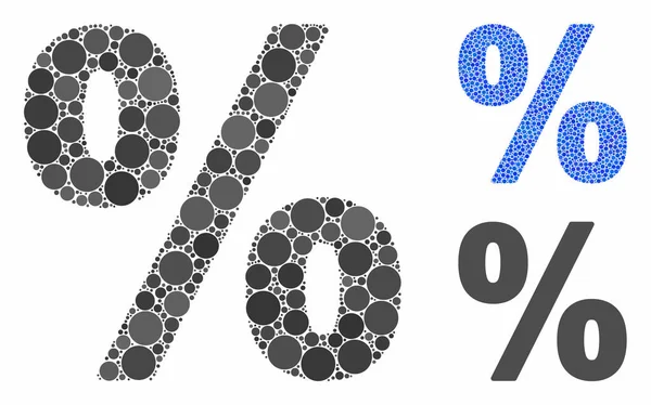 Icona di composizione percentuale degli oggetti sferici — Vettoriale Stock