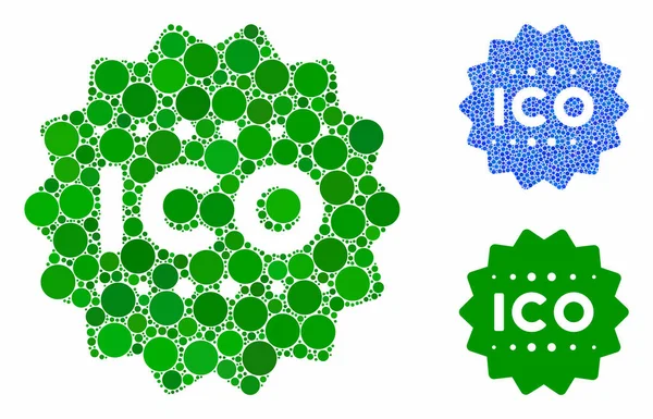 Ico Token Mosaic Icon of Circles — стоковий вектор