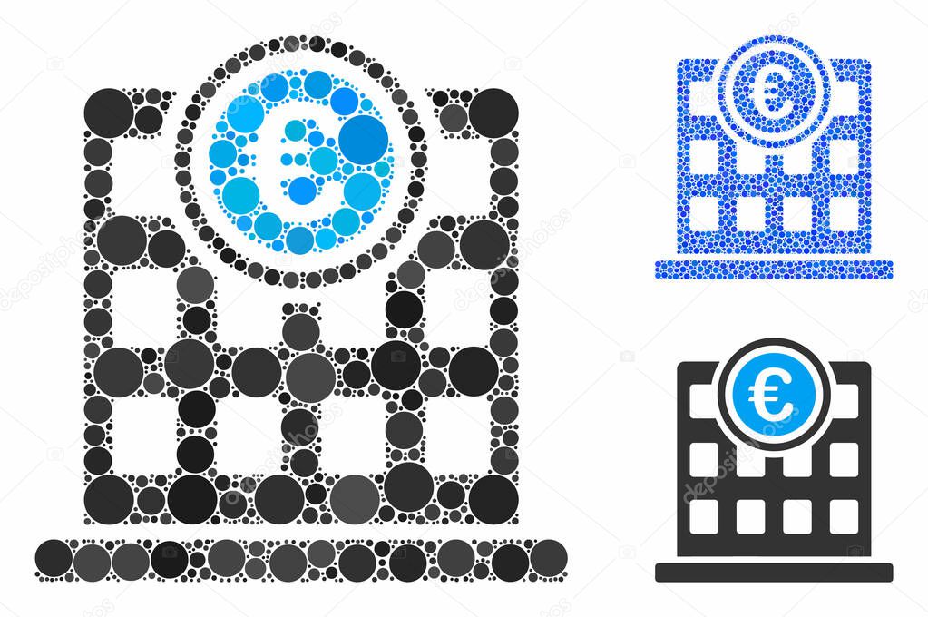 Euro Company Building Composition Icon of Circles