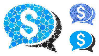 Çember Noktalarının Finansal Sohbet Mozaik Simgesi