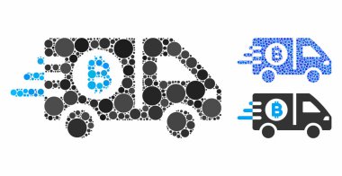 Hızlı Bitcoin Taşıma Araba Kompozisyon Çemberlerinin Simgesi