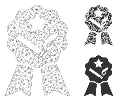 En İyi Tütün Vektörü Ağları 2d Model ve Üçgen Mozaik Simgesi