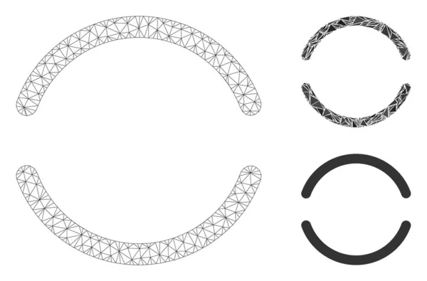 Modèle de réseau de maille vectorielle vide et icône de mosaïque de triangle — Image vectorielle