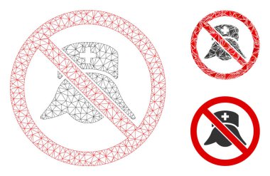 Tıbbi Hemşireler İçin Vektör Ağ Kablosu Çerçeve Modeli ve Üçgen Mozaik Simgesi Yok