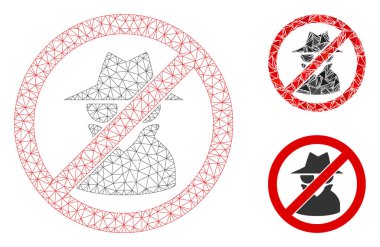 Casus Vektör Kabartma Modeli ve Üçgen Mozaik Simgesi Yok