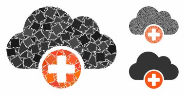 Bulut tıbbı Joggly Parçalarının Mozaik Simgesi