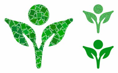 Eko Adam Humpy Elementlerinin Mozaik Simgesi