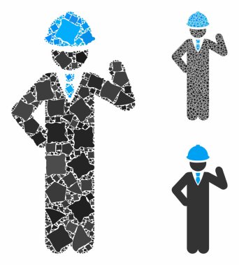 Raggy Parçalarının Mühendis Mozaik Simgesi