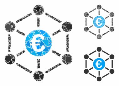 Euro Bank ağı Humpy Elementlerinin Mozaik Simgesi