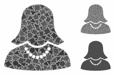 Çarpışan Parçaların Kadın Bileşimi Simgesi