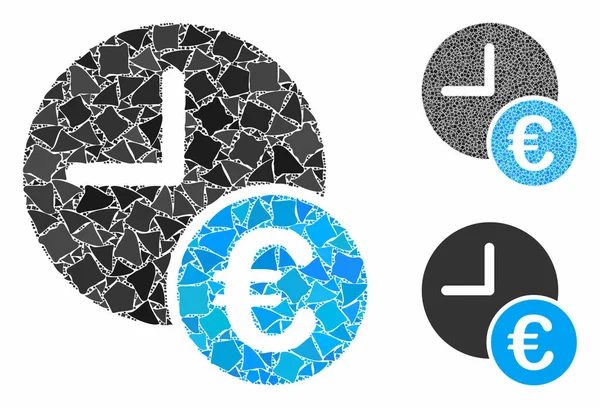 Euro recurring payments Mosaic Icon of Joggly Parts — Stock Vector