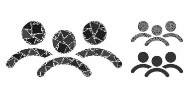 İnsan grubu Titrek Parçaların Mozaik Simgesi