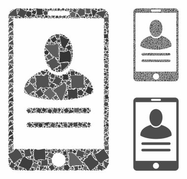 Mobil kullanıcı özellikleri Unequal Elementlerin Mozaik Simgesi