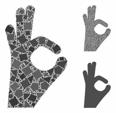 Tamam Sert Elementlerin Mozaik Simgesi