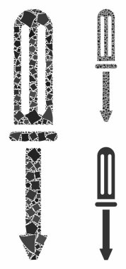 Olaysız Elementlerin Tornavida Mozaik Simgesi