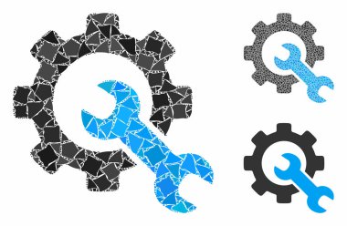 Hizmet araçları Düzensiz Parçaların Mozaik Simgesi