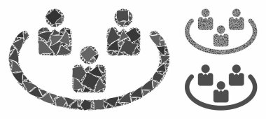 Sosyal ağlar Ani Ögelerin Mozaik Simgesi