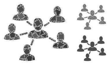 Engebeli Ögellerin Kullanıcı Bağlantıları Bileşimi Simgesi