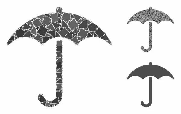 Tremulant Elementlerinin Şemsiye Mozaik Simgesi — Stok Vektör