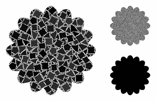 Sceau d'attribution Composition Icône de Joggly Pieces — Image vectorielle