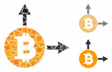 Tüberöz Ögelerin Bitcoin çatalı Mozaik Simgesi