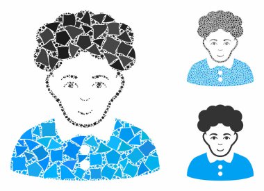 Esmer kadın Ragged Parts 'ın Kompozisyon Simgesi