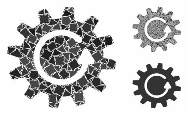 Çarkın Dönüşü Raggy Parçalarının Mozaik Simgesi