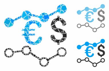 Ragged Ögelerinin Para Birimi Grafikleri Kompozisyon Simgesi