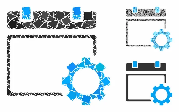 Takvim sayfası seçenekleri teçhizatı Düzensiz Parçaların Bileşimi Simgesi