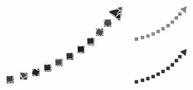 Joggly Ögelerinin Noktalı Büyüme Eğilimi Bileşimi Simgesi