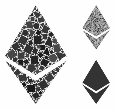 Joggly Ögelerinin Ethereum kristal Kompozisyon Simgesi