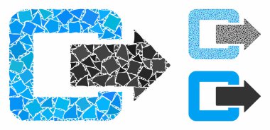 Çıkış kapısı Mozaik Eşitsiz Parçalar Simgesi