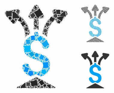 Çarpışan Parçaların Mali Toplayıcı Mozaik Simgesi