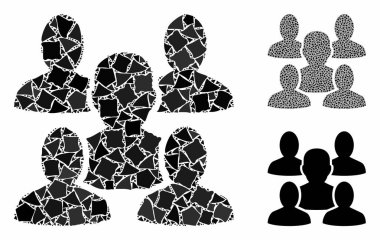 Düzensiz Elementlerin Arkadaş Mozaik Simgesi