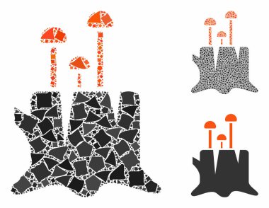 Ragged Pieces 'ın Mantar kütüğü Kompozisyon Simgesi