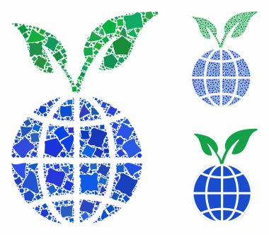 Eşitsiz Parçaların Küresel Filiz Bileşimi Simgesi