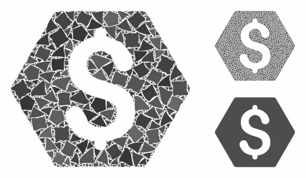 Finance Mosaic Icon of Trembly Elements — Stockový vektor