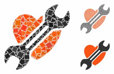 Heart surgery Composition Icon of Abrupt Elements